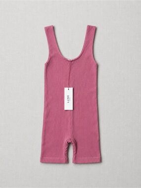 Luna Sculpt ribbed performance fabric one-piece short jumpsuit